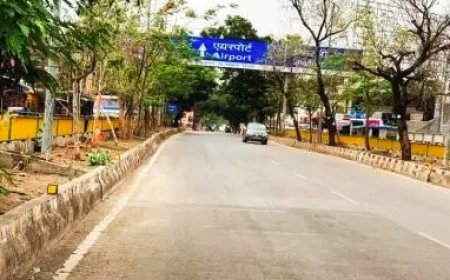 VIP रोड वन-वे: एयरपोर्ट जाने के लिए मुख्य सड़क, वापसी सर्विस रोड से...