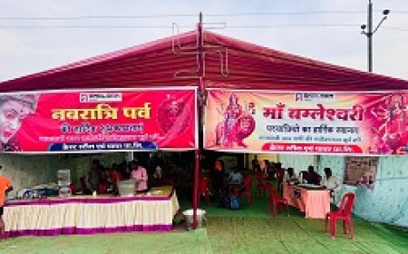 शारदीय नवरात्रि : सेवा पंडालों में पदयात्रियों के लिए भोजन और नाश्ते के साथ विश्राम की भी सुविधा