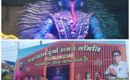 कालिका रूप में विराजी मां दुर्गा, देखे वीडियो