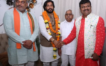 मंत्री गुरु खूशवंत साहब और  विधायक डोमन लाल कोर्स वाडा विधायक ललित चंद्राकर का स्वागत एवं सन्मान