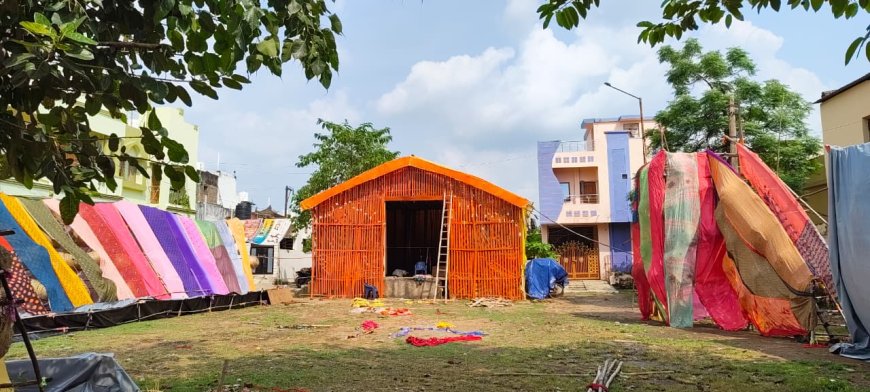 दंतेवाड़ा मंदिर की तर्ज पर स्थल झांकी बनाया गया