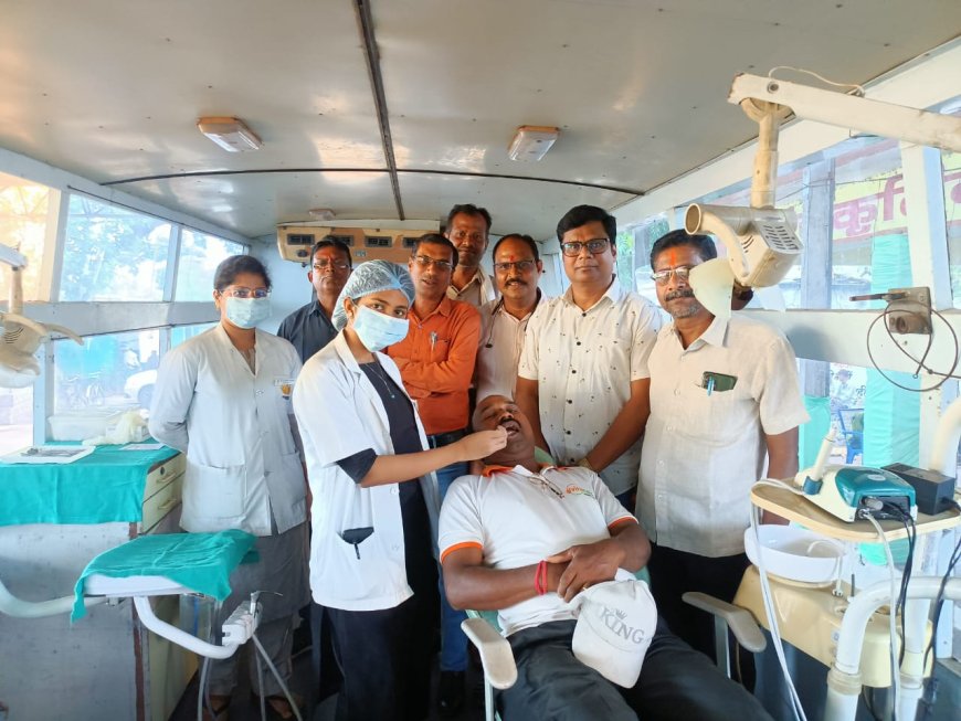 सेवा पखवाड़ा सप्ताह में ग्राम पंचायत तेलीगुंडरा में निःशुल्क दंत चिकित्सा शिविर का हुआ  आयोजन