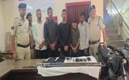 डकैती के प्रयास में एनएसयूआई नगर अध्यक्ष सहित पांच गिरफ्तार