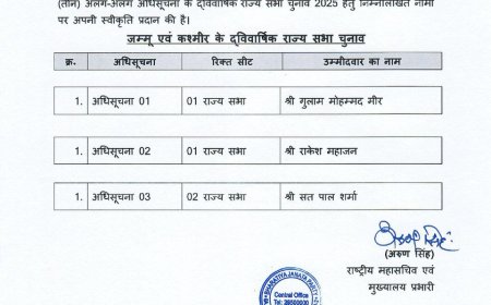 बीजेपी ने राज्यसभा चुनाव के लिए घोषित किए उम्मीदवार