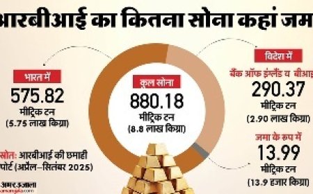 रिजर्व बैंक के पास 9 लाख किलो सोना