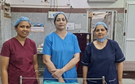 सिम्स में दोनों पैरों में पोलियो और रीढ़ में विकृति से पीड़ित महिला की सफल सर्जरी