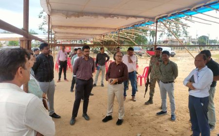 राज्योत्सव : कलेक्टर ने गांधी मैदान का किया निरीक्षण