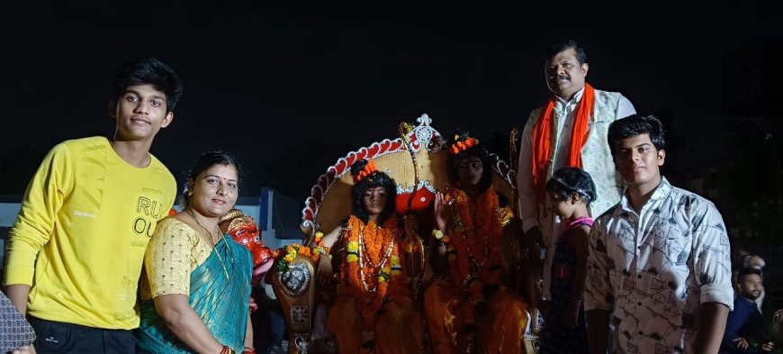 आतिशबाजी के साथ रावण दहन कार्यक्रम
