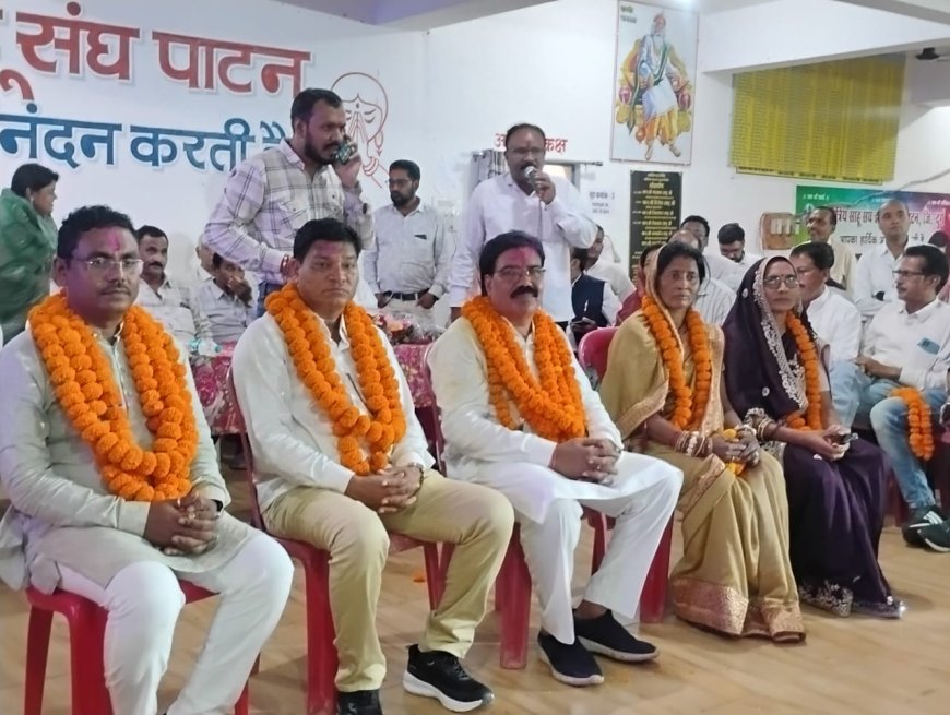 तहसील साहू संघ चुनाव में समाजिक एकता पैनल लालेशवर टीम  की शानदार जीत