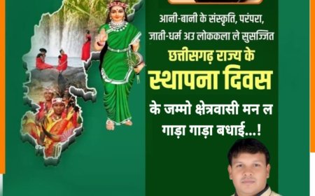 कोरबा जिला पंचायत अध्यक्ष डॉ पवन सिंह ने  दो क्षेत्र वासियों  को छ.ग.राज्य स्थापना दिवस की बधाई व शुभकामनाएँ