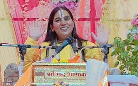 प्रसिद्ध कथावाचिका राम की दासी युगेश्वरी बृजवासी की श्रीमद् भागवत कथा का हुआ समापन..भारी संख्या में लोगों की भीड़ उमड़ी