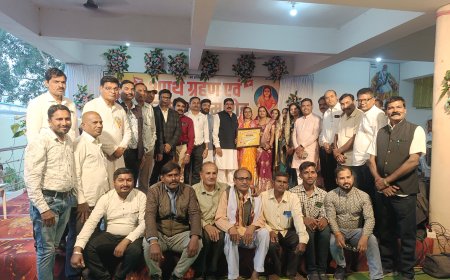 शपथ ग्रहण कार्यक्रम  के विरोध करने वालों पर भडके जिलाध्यक्ष नंदलाल साहू , वहीं लालेशवर बोले समाज हित व विकास के कार्य करते रहेंगे