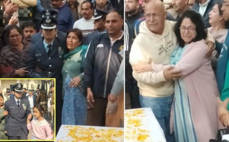 तेजस विमान दुर्घटना : शहीद नमांश को विंग कमांडर पत्नी ने नम आँखों से दी अंतिम विदाई
