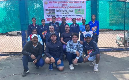 गुरुकुल महिला महाविद्यालय मे टेनिस प्रतियोगिता