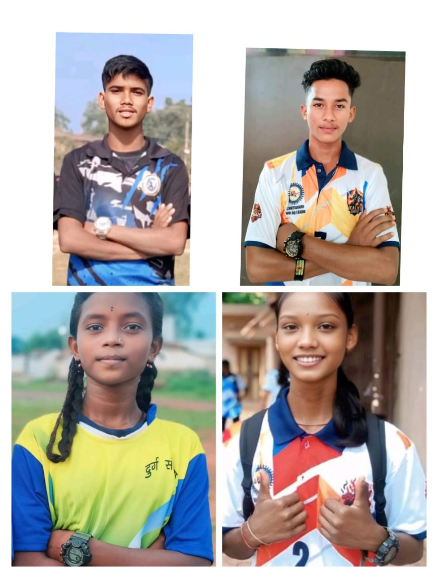जुनियर नेशनल कैंप छत्तीसगढ़ खो -खो लीग में पाहंदा (अ) के 4 खिलाड़ीयों का चयन हुआ है *