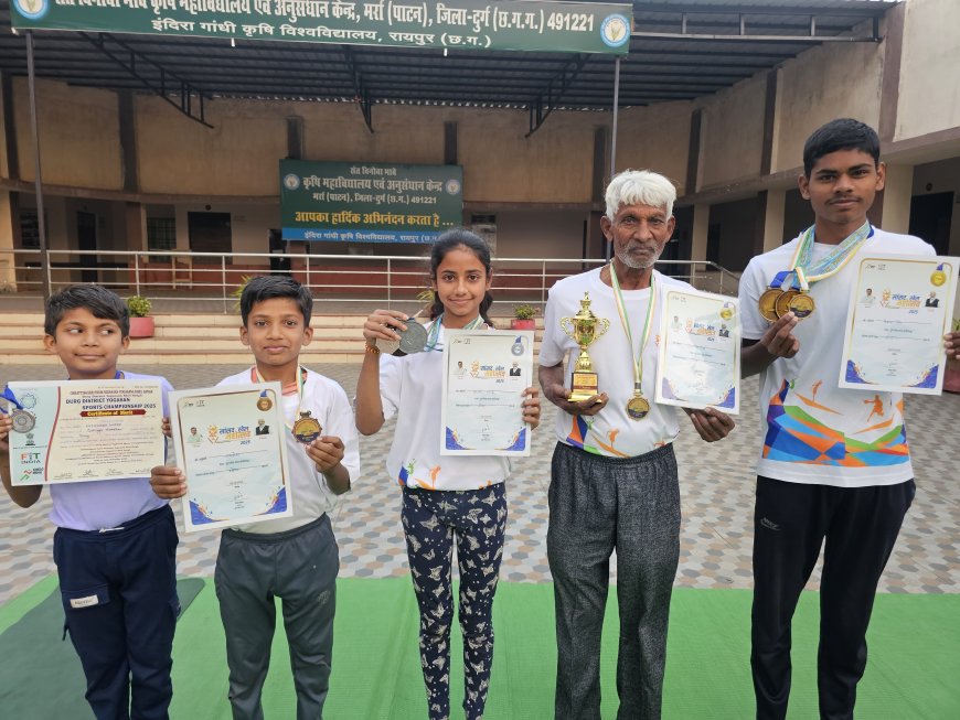 योग विद्या प्रतियोगिता में पाटन विधानसभा के खिलाड़ियों का शानदार प्रदर्शन