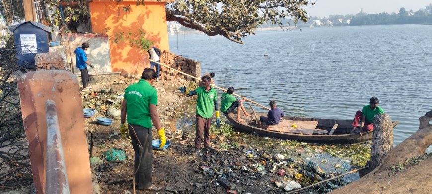 आधा महाराजबंध तालाब साफ, 50 ट्रक कचरा बाहर,  ग्रीन आर्मी का अभियान 21 दिन पूर्ण