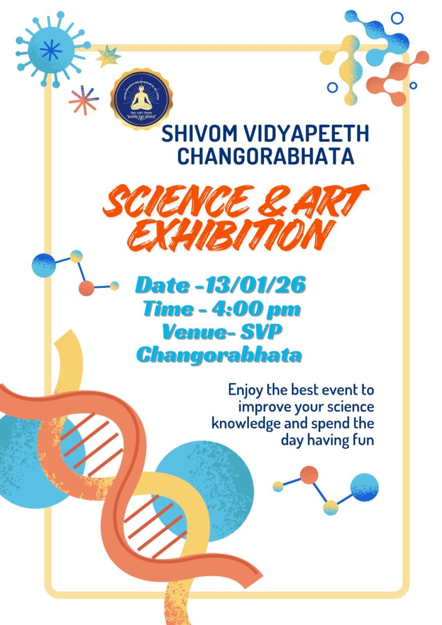 शिवोम विद्यापीठ, चंगोराभाठा में विद्यार्थियों द्वारा तैयार की गई विज्ञान प्रदर्शनी  13 जनवरी  को