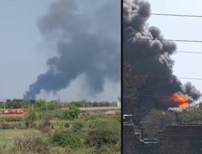 आइल फैक्ट्री में लगी भीषण आग, इलाके में मची अफरा-तफरी…
