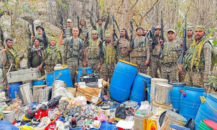 अबूझमाड़ में सुरक्षाबलों की बड़ी कार्रवाई, नक्सलियों का डंप और प्रेशर कुकर IED बरामद