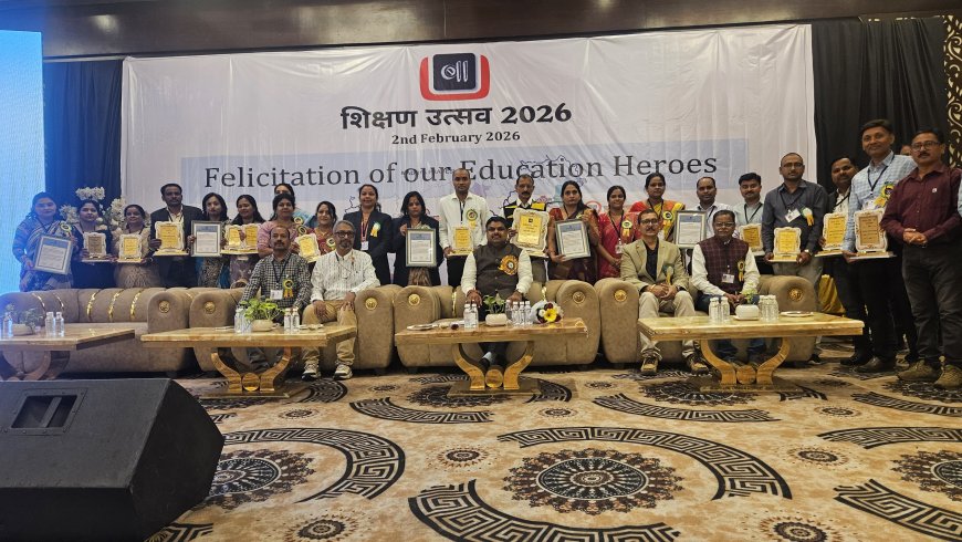 *नवाचार एवं उत्कृष्ट कार्य के लिए शिक्षामंत्री के हाथों सम्मानित हुए प्रधानपाठक विरेन्द्र कुमार साहू*