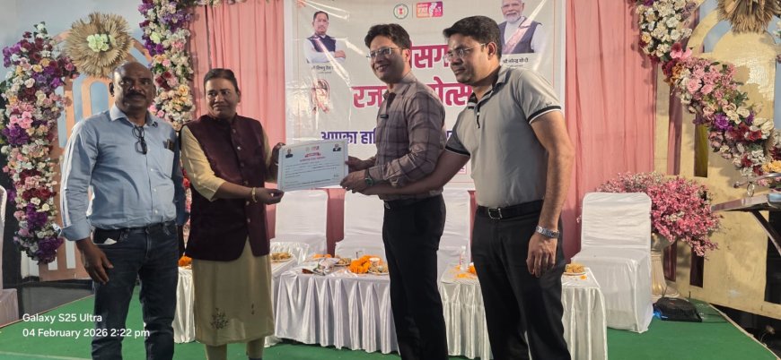 *छत्तीसगढ़ स्टेट पॉवर डिस्ट्रीब्यूशन कंपनी लिमिटेड रायगढ़ ने किया डॉ.मनीषा त्रिपाठी को सम्मानित*