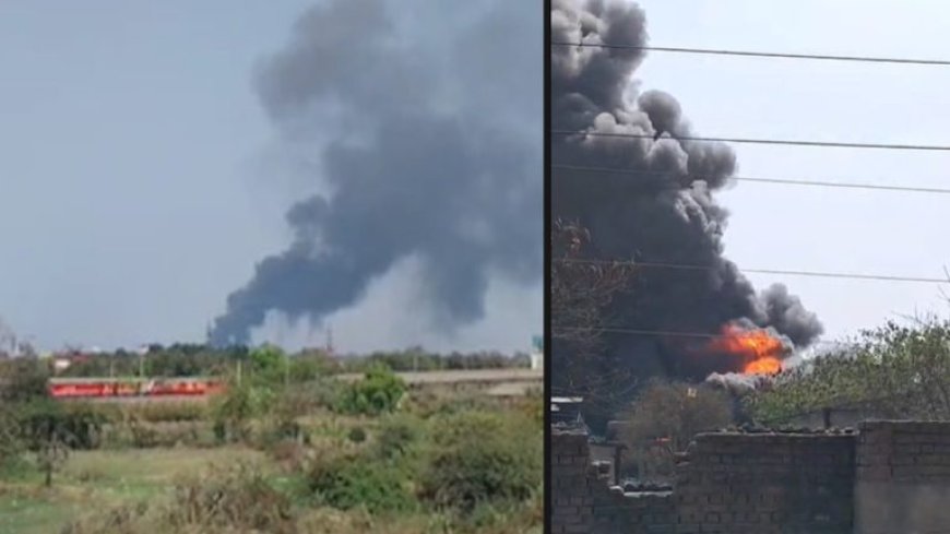 आइल फैक्ट्री में लगी भीषण आग, इलाके में मची अफरा-तफरी…