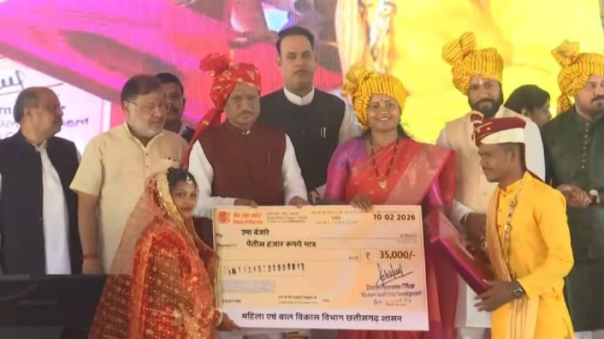 मुख्यमंत्री कन्या विवाह योजना के तहत 6,412 जोड़ों का सामूहिक विवाह : राजधानी में सीएम साय की मौजूदगी में 1,316 जोड़ों ने लिए सात फेरे